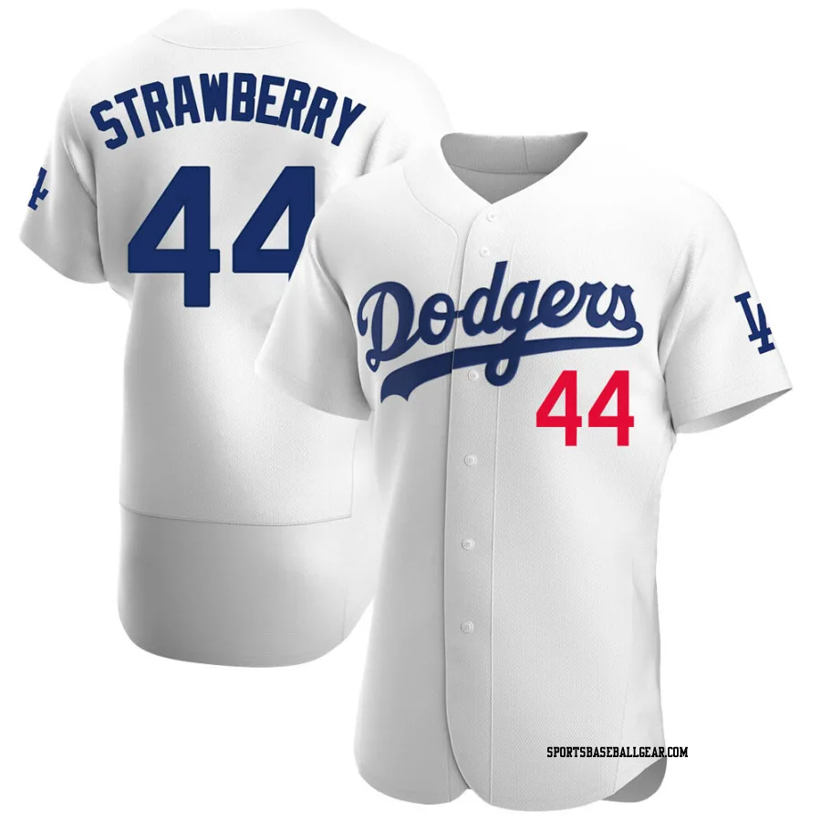 Darryl Strawberry Men's Los Angeles Dodgers White Authentic Home Jersey