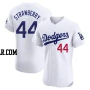 Darryl Strawberry Men's Los Angeles Dodgers White Elite Home Jersey