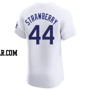 Darryl Strawberry Men's Los Angeles Dodgers White Elite Home Jersey