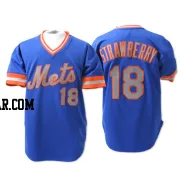 Darryl Strawberry Men's New York Mets Blue Authentic Throwback Jersey