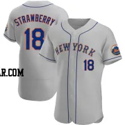 Darryl Strawberry Men's New York Mets Gray Authentic Road Jersey