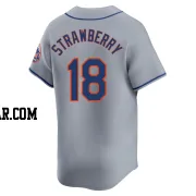 Darryl Strawberry Men's New York Mets Gray Limited Away Jersey