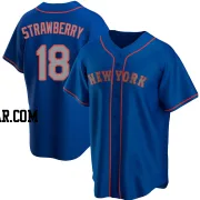 Darryl Strawberry Men's New York Mets Royal Replica Alternate Road Jersey