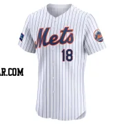 Darryl Strawberry Men's New York Mets White Elite Home Patch Jersey