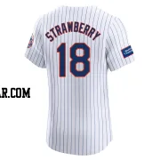 Darryl Strawberry Men's New York Mets White Elite Home Patch Jersey