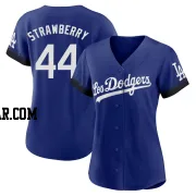 Darryl Strawberry Women's Los Angeles Dodgers Royal Authentic 2021 City Connect Jersey