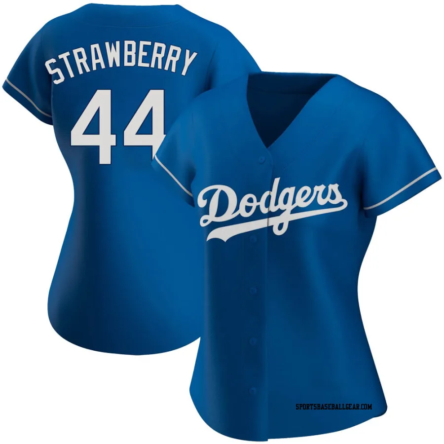 Darryl Strawberry Women's Los Angeles Dodgers Royal Authentic Alternate Jersey