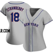 Darryl Strawberry Women's New York Mets Gray Authentic Road Jersey