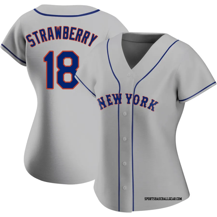 Darryl Strawberry Women's New York Mets Gray Authentic Road Jersey