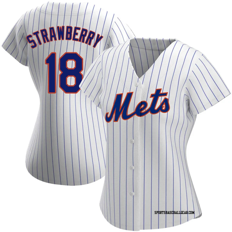 Darryl Strawberry Women's New York Mets White Replica Home Jersey