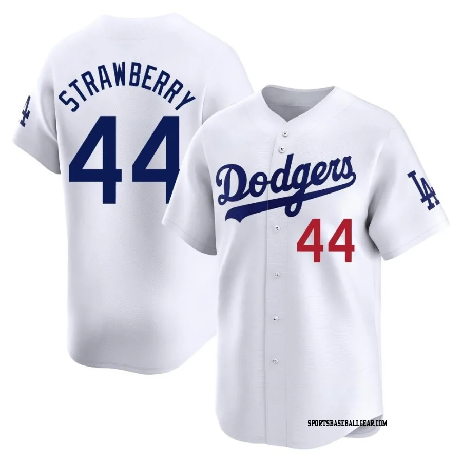 Darryl Strawberry Youth Los Angeles Dodgers White Limited Home Jersey