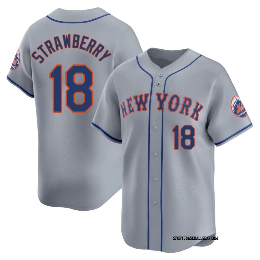 Darryl Strawberry Youth New York Mets Gray Limited Away Jersey