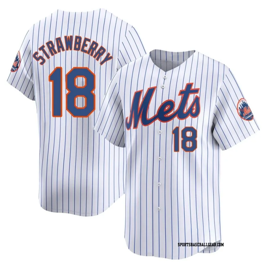 Darryl Strawberry Youth New York Mets White Limited Home Jersey