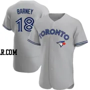 Darwin Barney Men's Toronto Blue Jays Gray Authentic Road Jersey