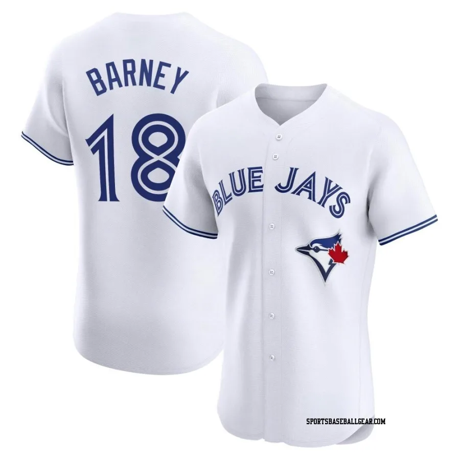 Darwin Barney Men's Toronto Blue Jays White Elite Home Jersey