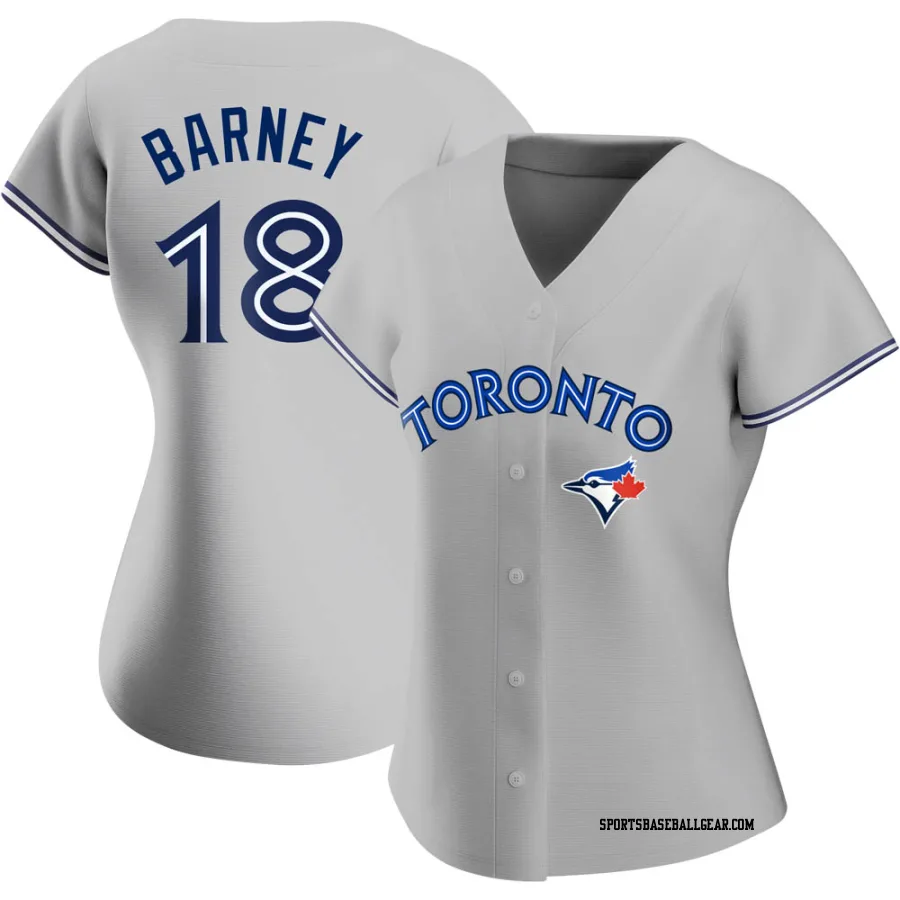 Darwin Barney Women's Toronto Blue Jays Gray Authentic Road Jersey