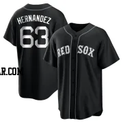 Darwinzon Hernandez Men's Boston Red Sox Black/White Replica Jersey