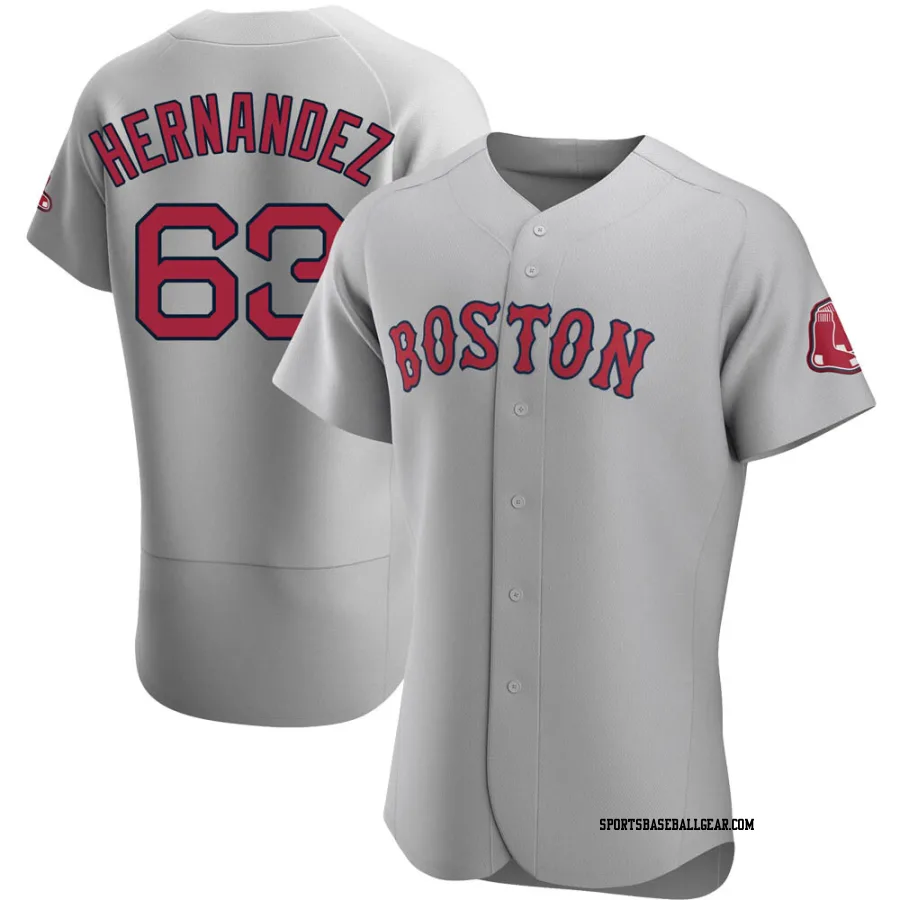 Darwinzon Hernandez Men's Boston Red Sox Gray Authentic Road Jersey