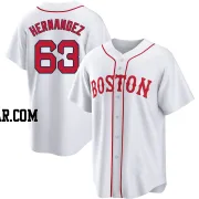 Darwinzon Hernandez Men's Boston Red Sox White Replica 2021 Patriots' Day Jersey