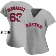 Darwinzon Hernandez Women's Boston Red Sox Gray Authentic Road Jersey