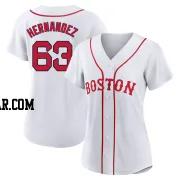 Darwinzon Hernandez Women's Boston Red Sox White Authentic 2021 Patriots' Day Jersey