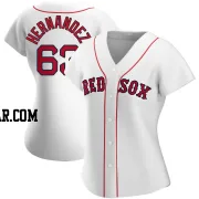 Darwinzon Hernandez Women's Boston Red Sox White Replica Home Jersey