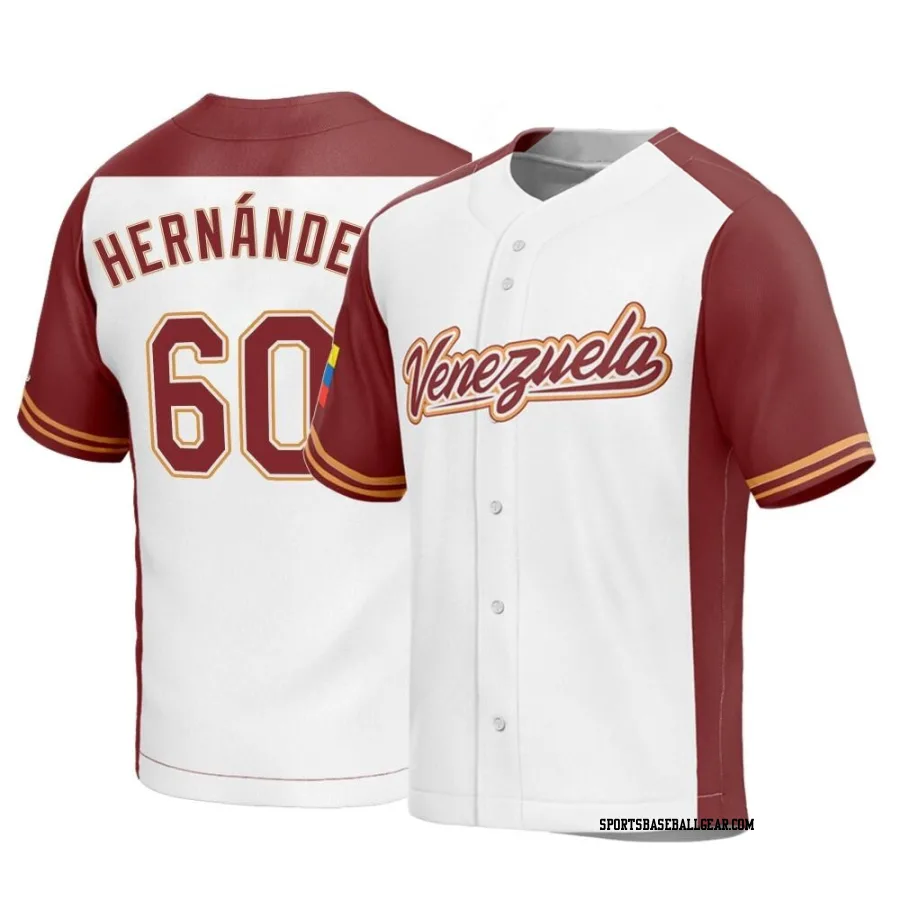 Darwinzon Hernandez Youth Venezuela Baseball White Replica 2023 World Baseball Classic Jersey