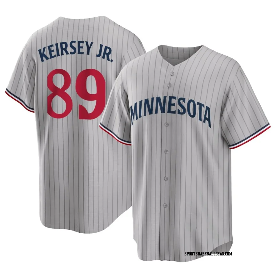 DaShawn Keirsey Jr. Men's Minnesota Twins Gray Replica Road Jersey