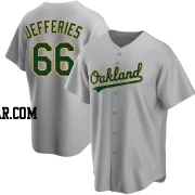 Daulton Jefferies Men's Oakland Athletics Gray Replica Road Jersey