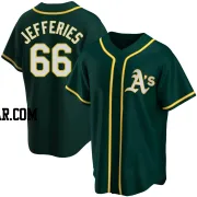 Daulton Jefferies Men's Oakland Athletics Green Replica Alternate Jersey