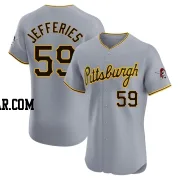 Daulton Jefferies Men's Pittsburgh Pirates Gray Elite Road Jersey