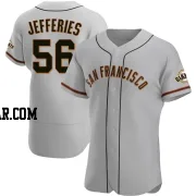 Daulton Jefferies Men's San Francisco Giants Gray Authentic Road Jersey