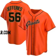 Daulton Jefferies Men's San Francisco Giants Orange Replica Alternate Jersey