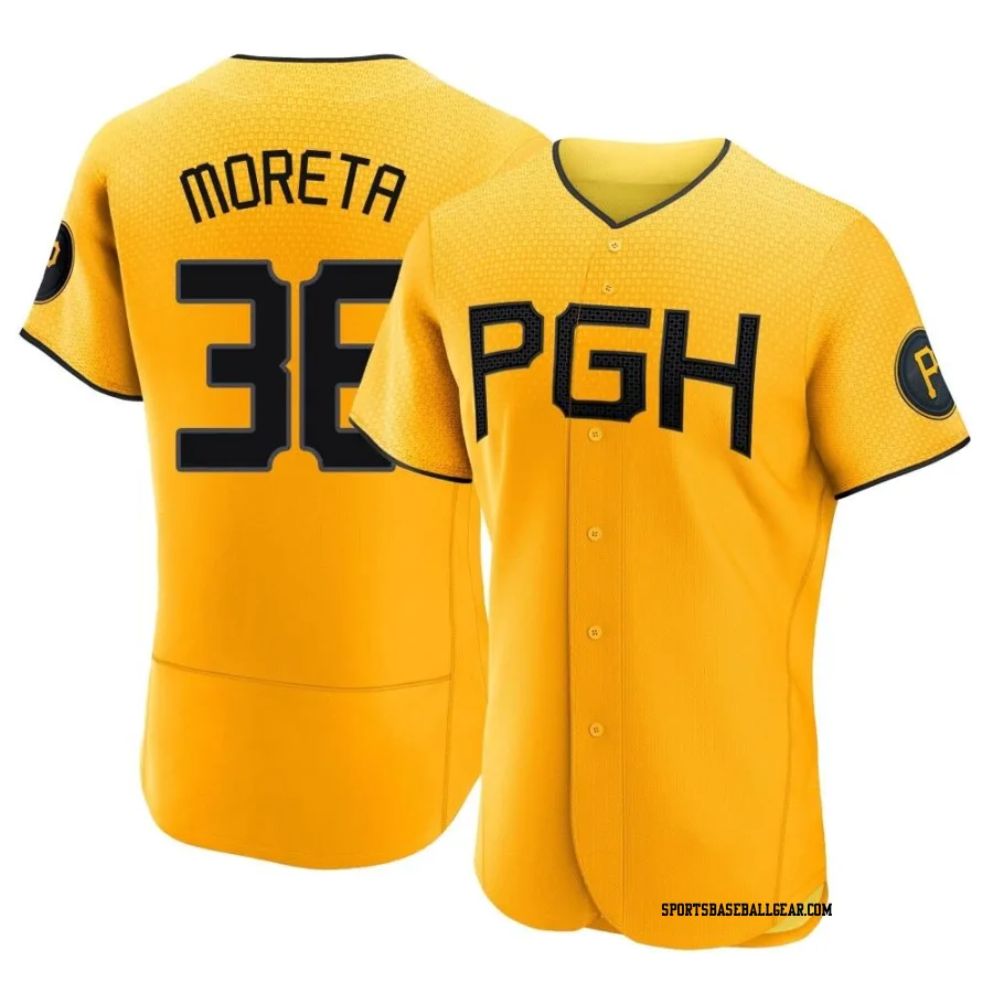 Dauri Moreta Men's Pittsburgh Pirates Gold Authentic 2023 City Connect Jersey