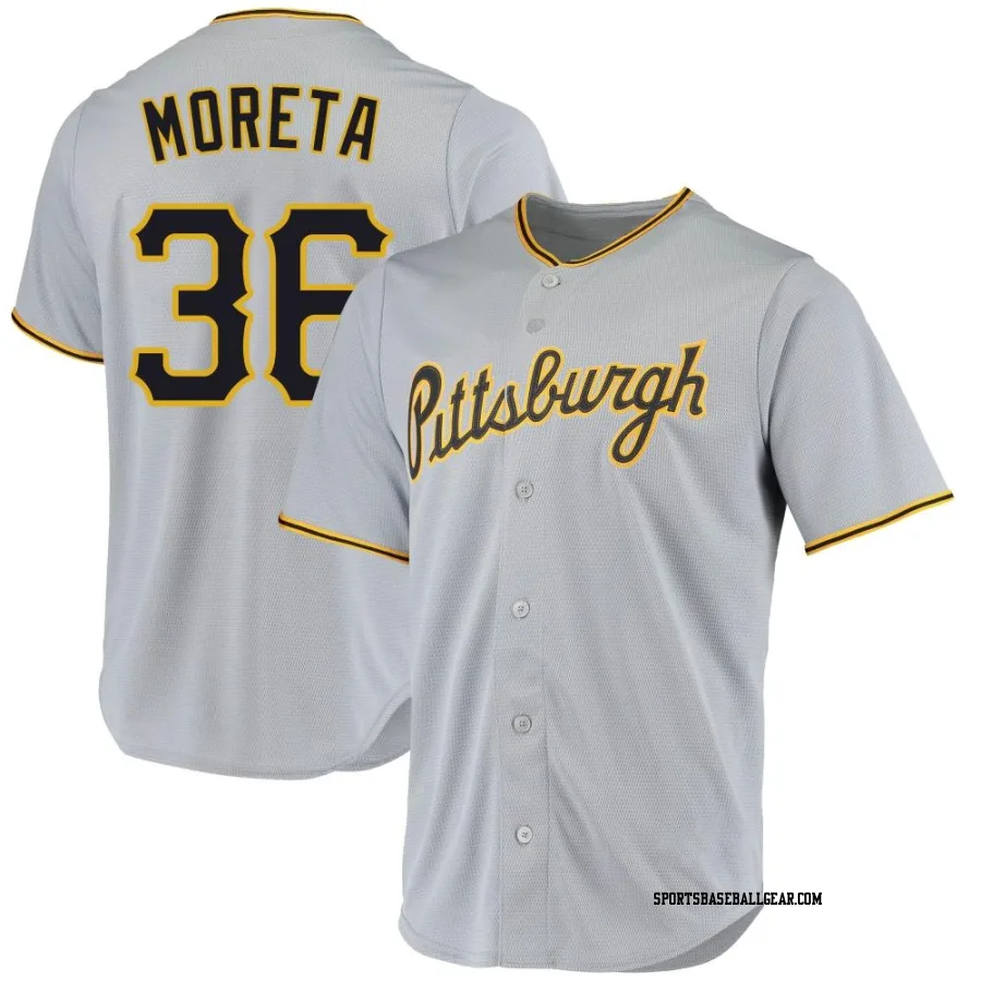 Dauri Moreta Men's Pittsburgh Pirates Gray Replica Road Jersey