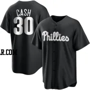 Dave Cash Men's Philadelphia Phillies Black/White Replica Jersey