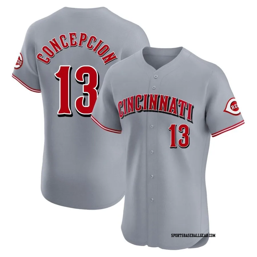 Dave Concepcion Men's Cincinnati Reds Gray Elite Road Jersey