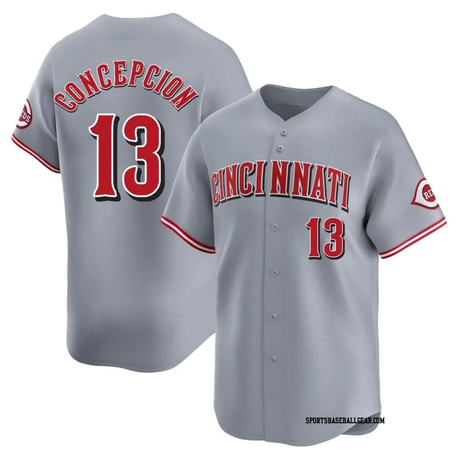 Dave Concepcion Men's Cincinnati Reds Gray Limited Away Jersey