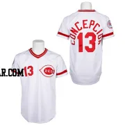 Dave Concepcion Men's Cincinnati Reds White Authentic Throwback Jersey