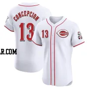 Dave Concepcion Men's Cincinnati Reds White Elite Home Jersey