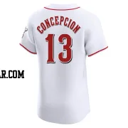 Dave Concepcion Men's Cincinnati Reds White Elite Home Jersey