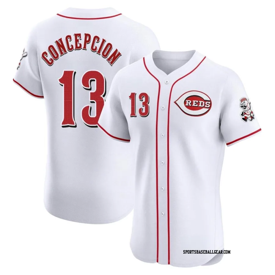 Dave Concepcion Men's Cincinnati Reds White Elite Home Jersey