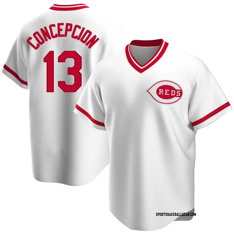 Dave Concepcion Men's Cincinnati Reds White Replica Home Cooperstown Collection Jersey