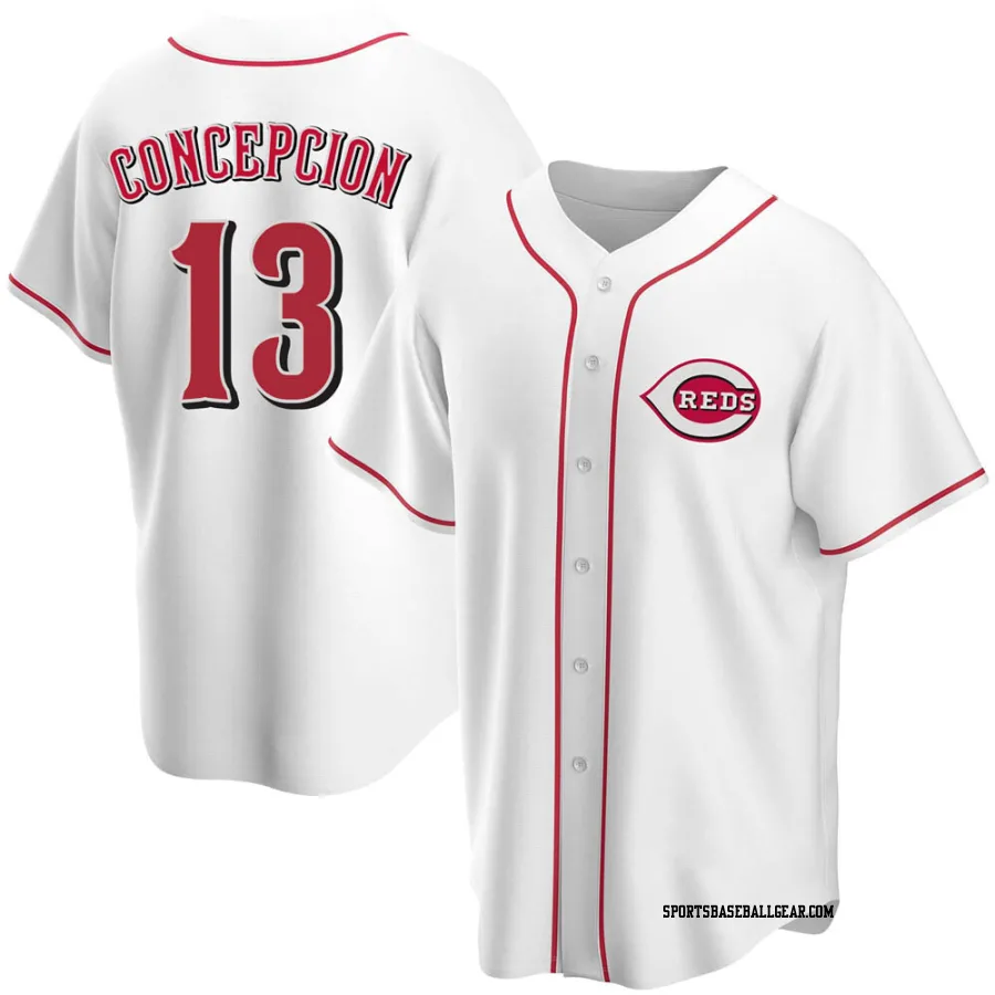 Dave Concepcion Men's Cincinnati Reds White Replica Home Jersey