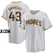 Dave Dravecky Men's San Diego Padres White Replica 2024 World Tour Seoul Series Home Jersey