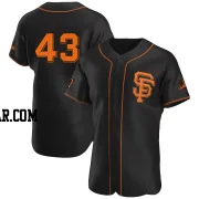 Dave Dravecky Men's San Francisco Giants Black Authentic Alternate Jersey