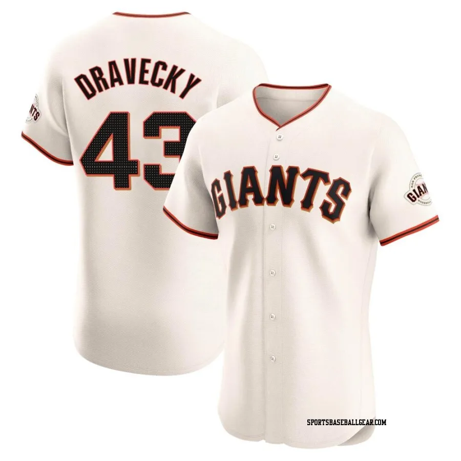 Dave Dravecky Men's San Francisco Giants Cream Elite Home Jersey