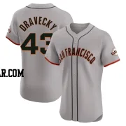 Dave Dravecky Men's San Francisco Giants Gray Elite Road Jersey