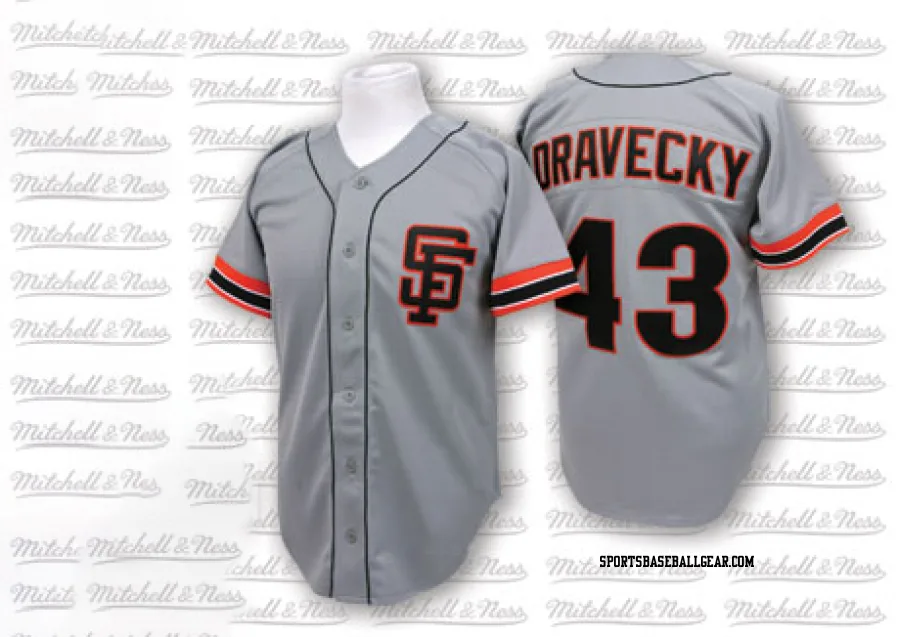 Dave Dravecky Men's San Francisco Giants Grey Authentic Throwback Jersey