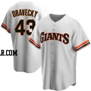 Dave Dravecky Men's San Francisco Giants White Replica Home Cooperstown Collection Jersey